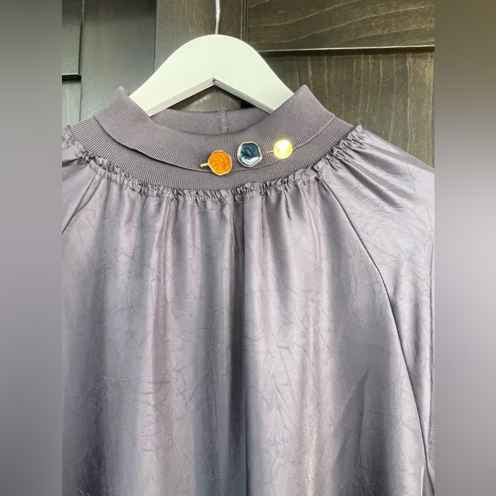 Satin maxi dress - Picture 2 of 5